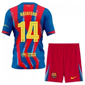 Jalkapallo Pelipaidat/Peliasut FC Barcelona Rashford 14 Lasten Neljäspelipaita 2025-26